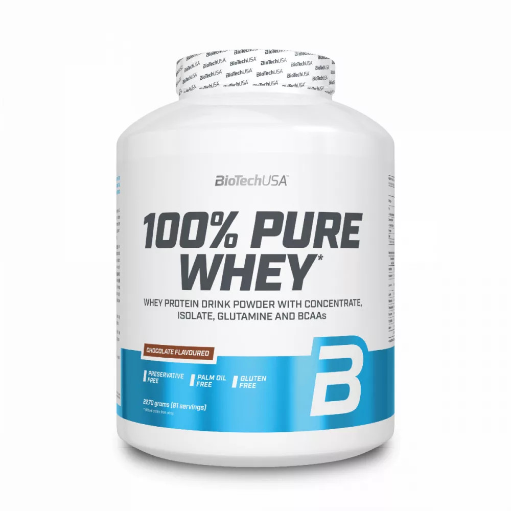 BIOTECH USA 100% PURE WHEY TEJSAVÓ FEHÉRJEPOR 2270 G CSOKOLÁDÉ